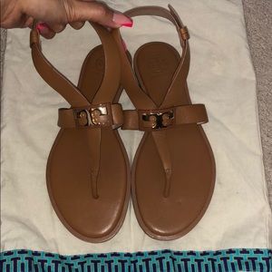 NEVER WORN Tory Burch Brown Leather Sandals